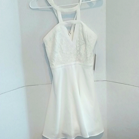 Lulus All My Daydreams White Lace Skater Dress XS - Picture 6 of 12